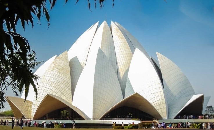 lotus temple bahai monument 93564