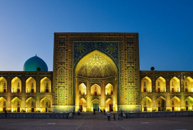 Illuminated Tilya Kori Madrasah