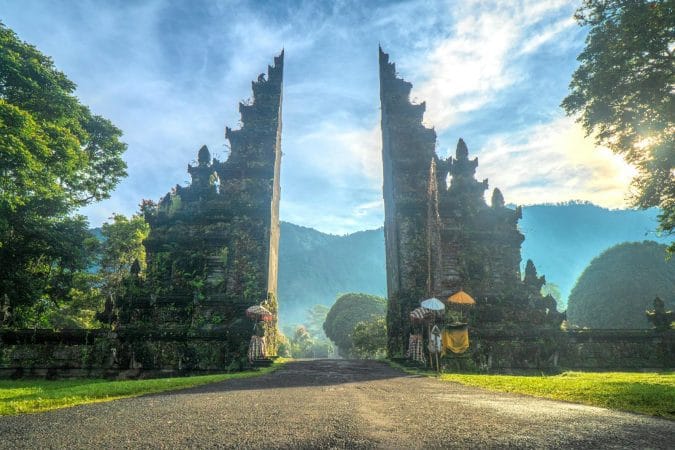 Handara Gate Uner Blue Sky