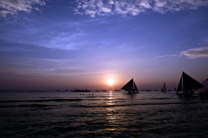 boracay, glow, sunset