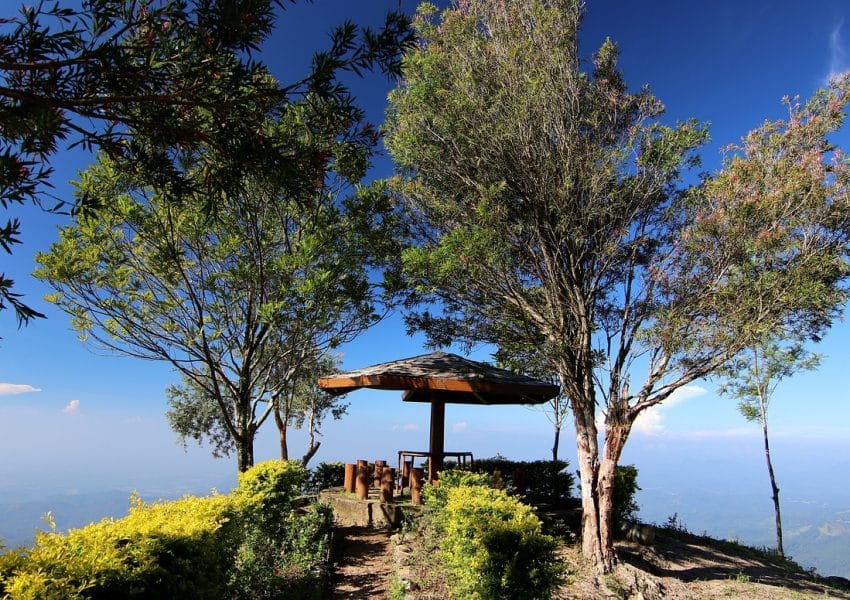 sri lanka, landscape, pavilion