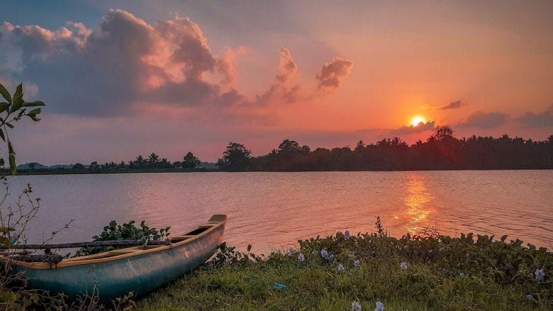 sunrise, nature, boat