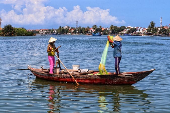 vietnam, mekong, fisherman