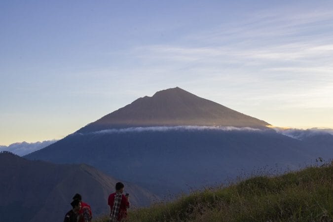 mountain, climber, rinjani