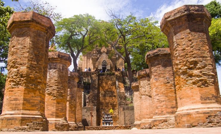 champa temple, stone pillar, nha trang