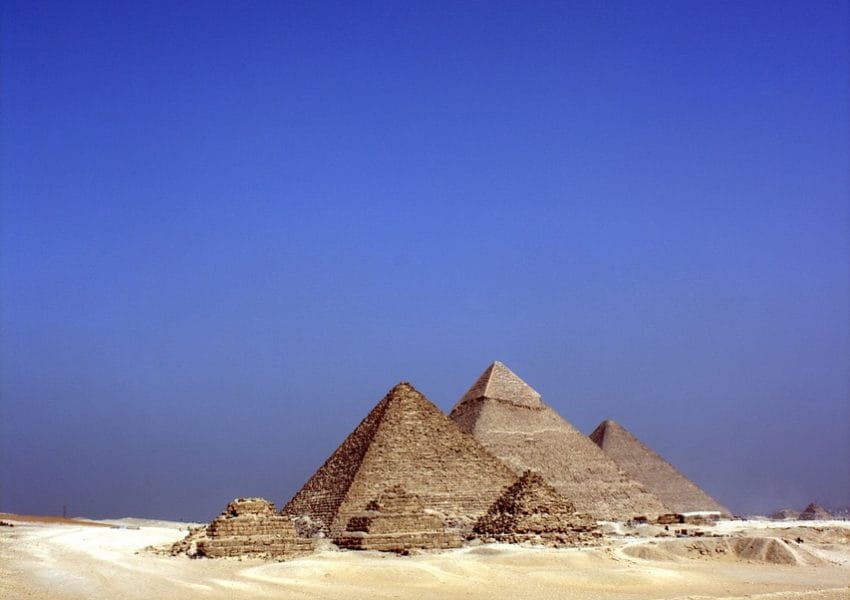 camel, desert, pyramids