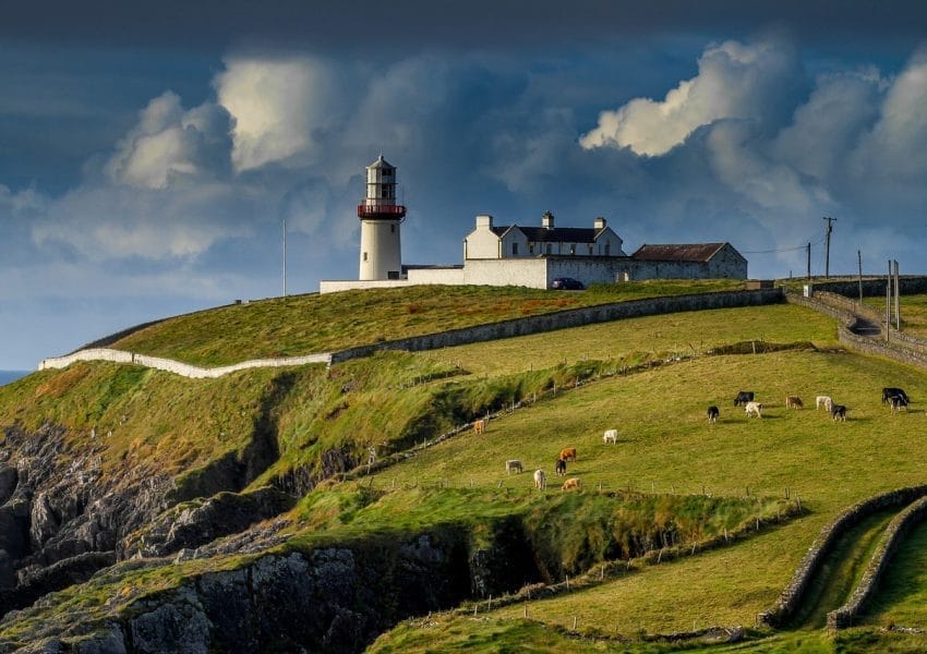 lighthouse, nature, ireland