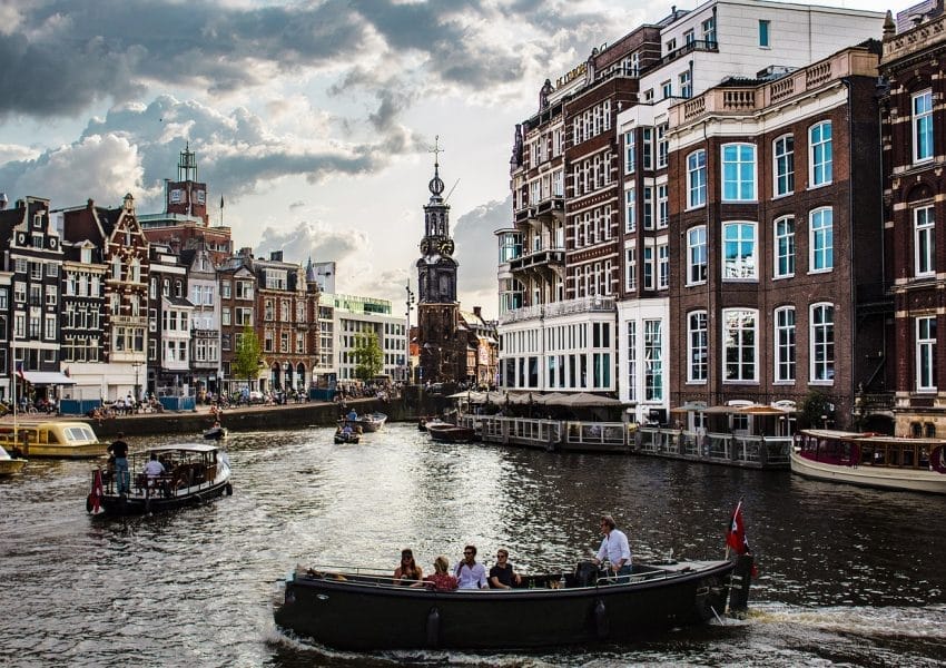 city, canal, amsterdam