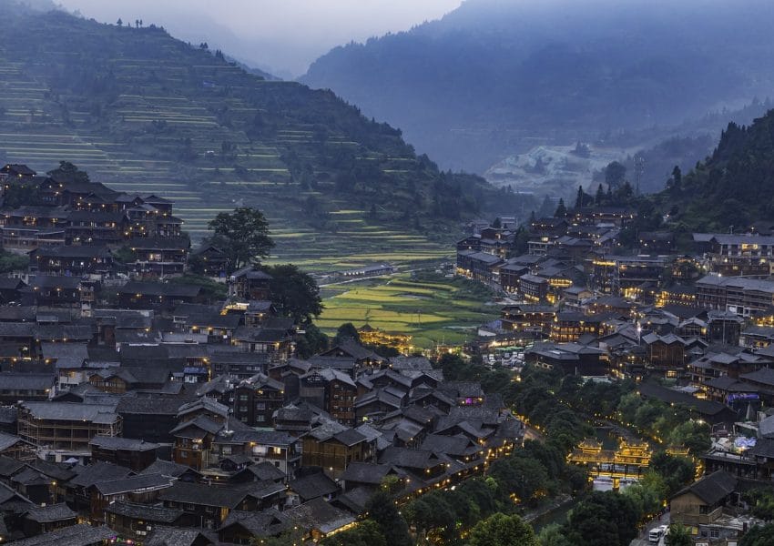 blue village, village, qianhu miao village