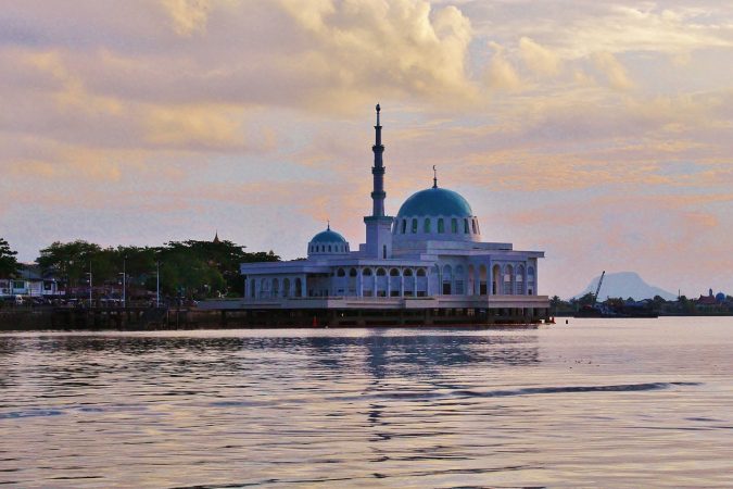 masjid india, floating mosque, kuching