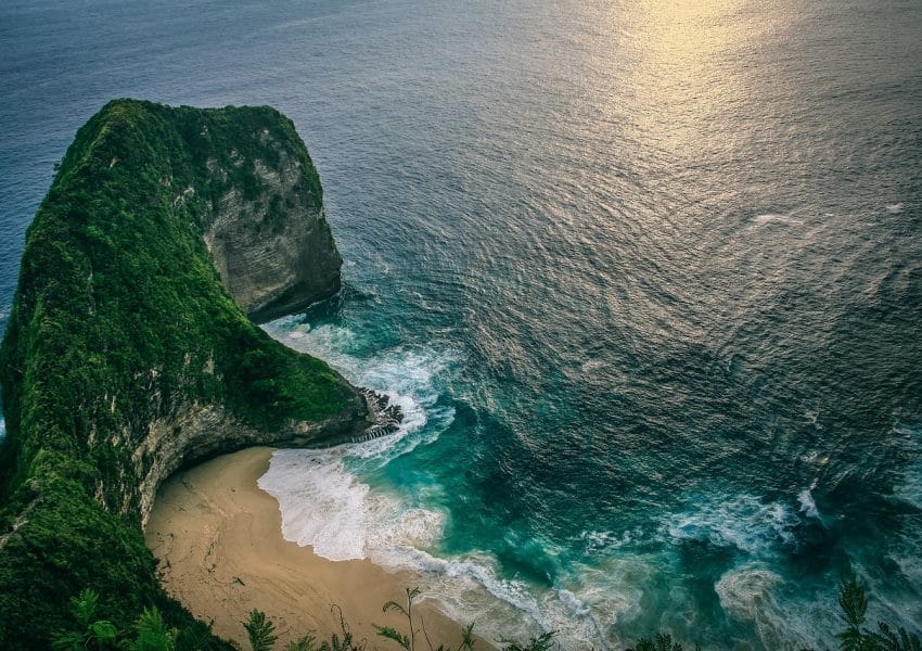 cliff, coast, beach